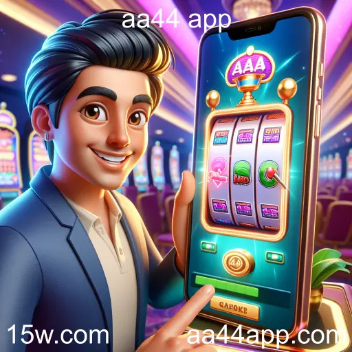 Imagem promocional da aa44 app mostrando a plataforma e suas vantagens